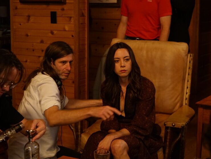 BTS, behind the scenes of 2020 film Black Bear, with Aubrey Plaza and director Lawrence Michael Levine