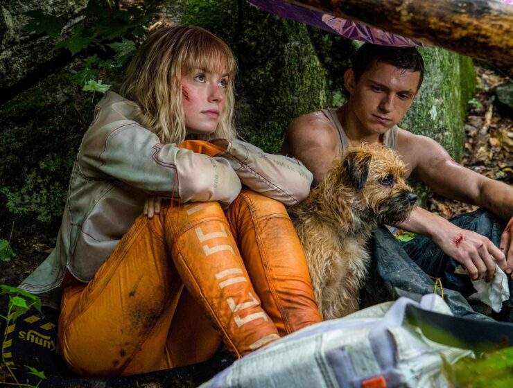 Daisy Ridley, Tom Holland and Manchee the dog in YA science fiction epic Chaos Walking