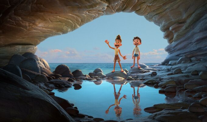 Luca and Alberto in a cave