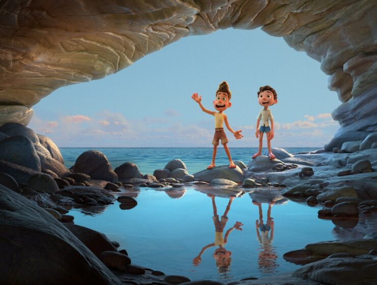 Luca and Alberto in a cave