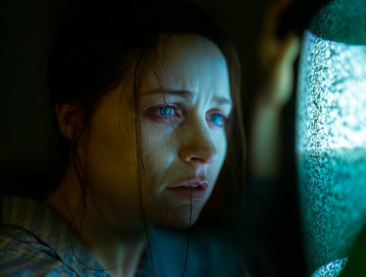 Niamh Algar as Enid in Prano Bailey-Bond's British period horror Censor