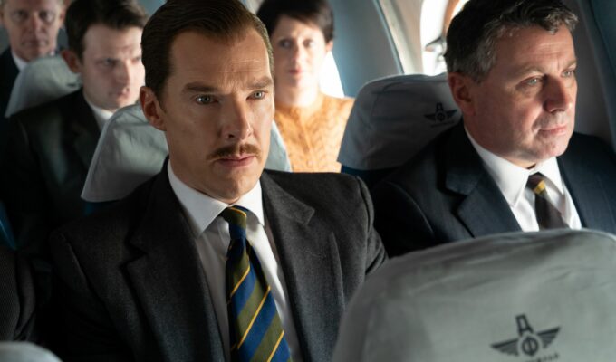 Benedict Cumberbatch as a businessman and informant, Greville Wynne, in Cold War spy thriller The Courier 2020, directed by Dominic Cooke