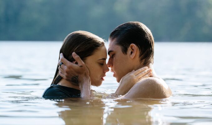 Josephine Langford and Hero Fiennes Tiffin as Tessa and Hardin in After We Fell