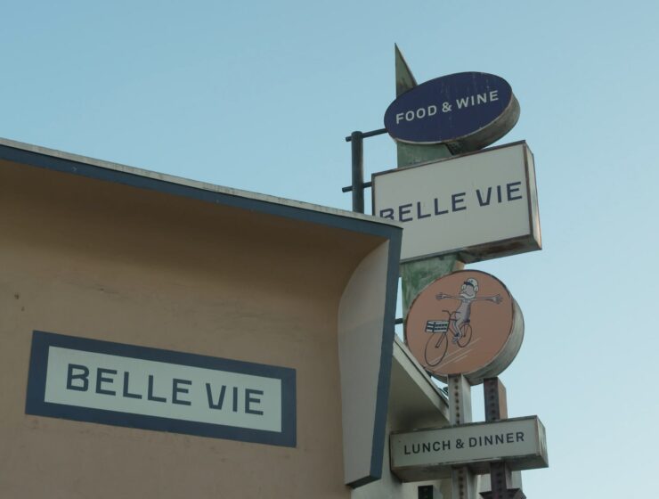 Los Angeles French bistro restaurant Belle Vie marquee