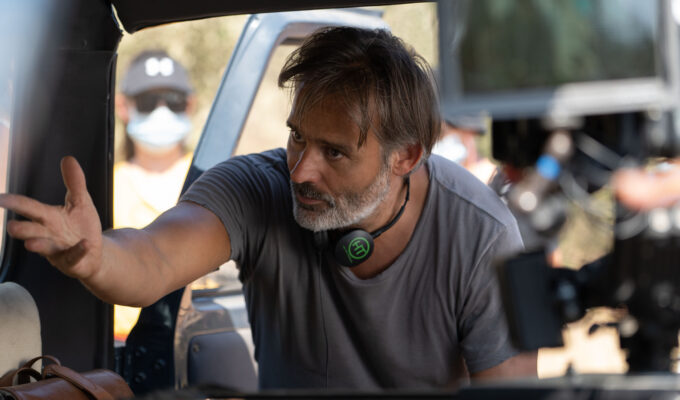 Director Baltasar Kormákur on the set of Beast.