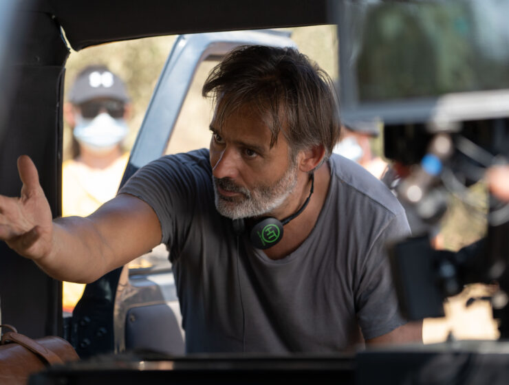 Director Baltasar Kormákur on the set of Beast.