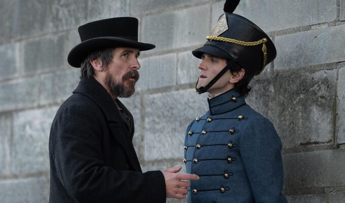Christian Bale as Augustus Landor, Harry Melling as Cadet Edgar Allen Poe