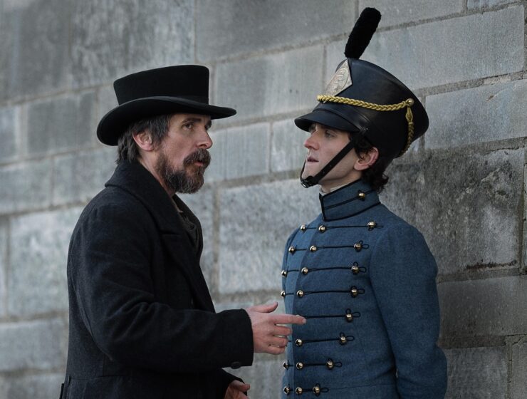 Christian Bale as Augustus Landor, Harry Melling as Cadet Edgar Allen Poe