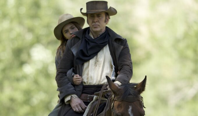 Nicolas Cage as Colton Briggs and Ryan Kiera Armstrong as Brooke Briggs in "The Old Way" | Photo by Kehana Krumme