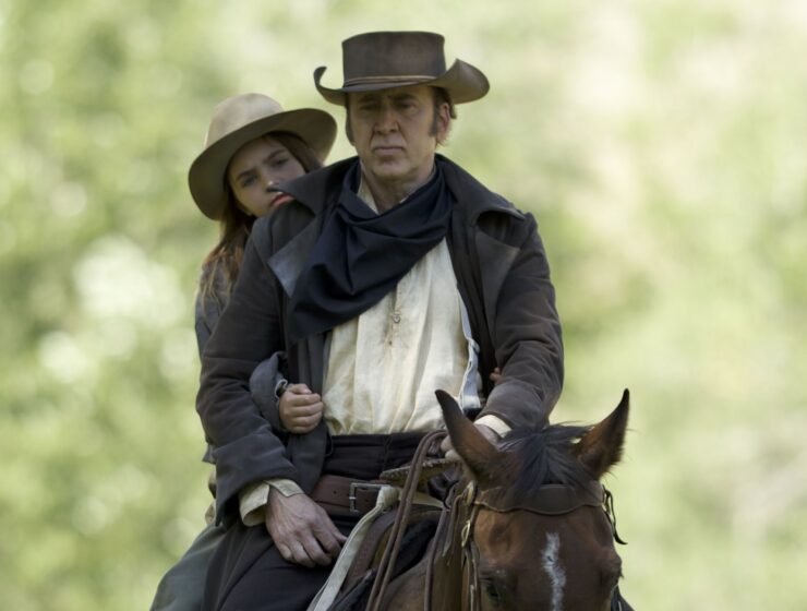 Nicolas Cage as Colton Briggs and Ryan Kiera Armstrong as Brooke Briggs in "The Old Way" | Photo by Kehana Krumme