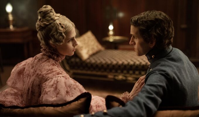 lucy boynton and harry melling in the pale blue eye