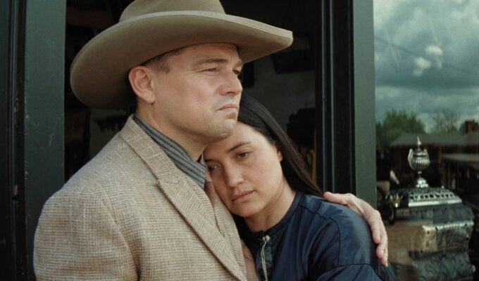 Leonardo DiCaprio and Lily Gladstone in Killers of the Flower Moon by director Martin Scorsese