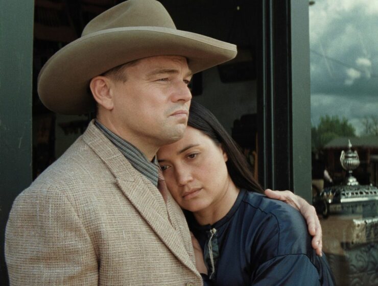 Leonardo DiCaprio and Lily Gladstone in Killers of the Flower Moon by director Martin Scorsese