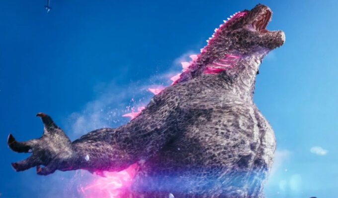 godzilla with pink fire in godzilla x kong: the new empire