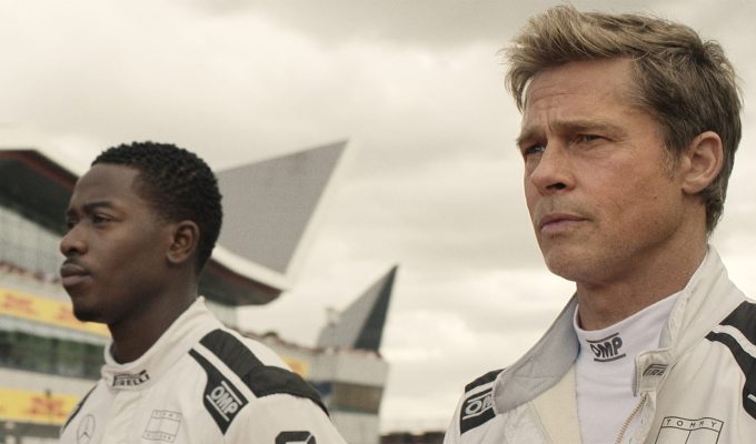 brad pitt and damson idris in f1 film